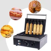 Commercial Electric Waffle Maker Corn Hot Dog Waffle Baker Machine 2 Shaped 110V