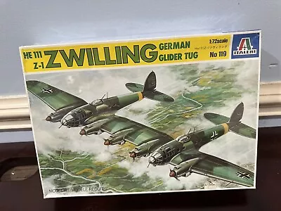 He 111 Zwilling 1/72 Italeri Twin Bomber Glider Tug SEALED