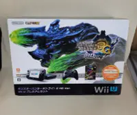 在飛比找Yahoo!奇摩拍賣優惠-日本原裝任天堂 Wii U 32G 魔物獵人3 (トライ)G