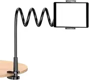 Phone Bed Holder - Bedside Phone Holder Gooseneck - Flexible Clip with 360 Degree Rotation & Non-Slip Overhead Quick Release Bracket for Office Video Calls