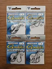 (4 Packs) Gamakatsu Finesse Weedless Wacky Hooks - Size 1 , 5 Per Pack