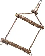 Generic Parrot Swing Durable Wood Chewing Hanging for Bird Cage Perch for Pet Birds Fun Chew for Parrots and Cockatiels Present for Bird Lovers