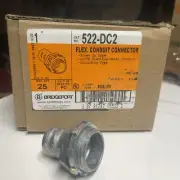 25pcs Bridgeport 522-DC2 - 1 in Flex Conduit Connectors, Screw-In Flex Connector