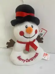 GUND Snowman Plush Baby Ring Rattle Merry Christmas Soft Toy New