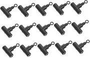 Kisangel 15pcs Fishing Connector Lure Hooks Baits Solid Fishing Line Trout Net Trout Spinners Fishing Kit Coarse Fishing Net Fishing Wire Beads Rig Tackle Nets Clips Carp Alloy Copper Black
