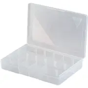 FISCHER PLASTIC 1H212 18 Compartment Storage Box 12 Removable Dividers