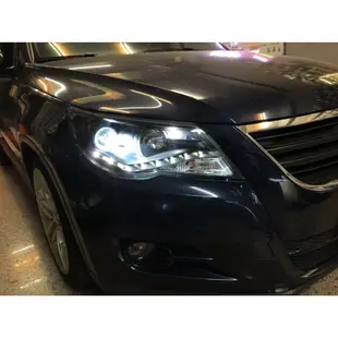 SONAR 台灣秀山 VW TIGUAN大燈 晶鑽 R8 LED DRL款 雙光 遠近 魚眼 大燈組