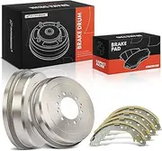 A-Premium 13.50 inch (342.8mm) Rear Brake Drums + Ceramic Shoes Set Compatible with Select Toyota Models - Tacoma 1995-2003, 4Runner 1987-2000, Pickup 1987-1995, T100 1993-1998, 6-PC Set