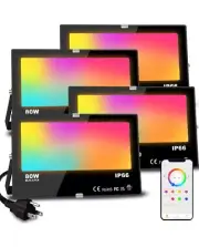 LED Flood Light Outdoor 800W Equivalent 8000LM Smart RGB Landscape Lighting with