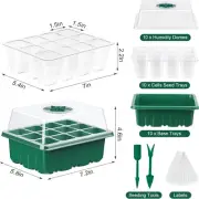 10 Pack Seed Starter Tray with Ventilation Hole 12Grids Seeds Growing Cultivatio