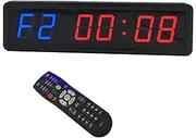 LED Programmable Crossfit Interval Timer Wall Clock w/Remote for Tabata Fitness 1.8inch