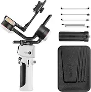 Domary CRANE-M3S Standard Camera Handheld 3-Axis Gimbal Stabilizer Built-in LED Fill Light PD Quick Charging Battery Mini Tr Carrying Case for DSLR Mirrorless Camera