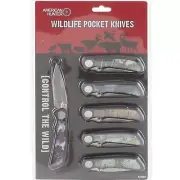 American Hunter Wildlife 6 Pocket Knife Set Elk Turkey Deer Geese Wolf Eagles