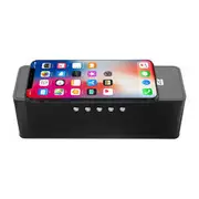 JY-28 Qi Wireless Fast Charger bluetooth NFC Speaker Support Alarm Clock TF Card USB AUX 32 GOLD