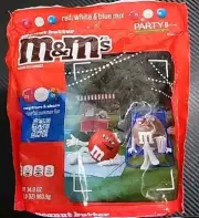 M&M's Peanut Butter RED WHITE BLUE PARTY MIX (34 oz) BB 01/2025 - NEW SEALED