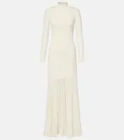 [Isabel Marant] Isabel Marant Gisole pointelle turtleneck maxi dress AU 16 white