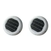 2 pcs 2.5W Solar Vent Fan 60CFM Ventilation Extractor Glass Solar Panel for Shed