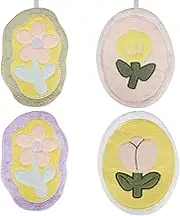 DODAMOUR 4 Pack Bathroom Hand Towel with Hanging Loop, Funny Small Hanging Hand Towel, Soft Absorbent Fast Drying Hand Towel for Kitchen