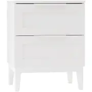 Tenley 2 Drawer Bedside Table White