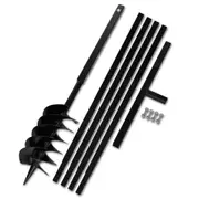 vidaXL Ground Drill with Handle 150 mm with Extension Tube 5 m Steel