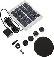 Kisangel Solar Fountain Set Outdoor Water Fountain Pool Decor Plastic Construction Garden Feature