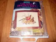 Vintage Avon Creative Needlecraft : WILD PHEASANTS crewel embroidery Kit SEALED