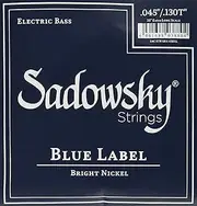 Blue Label Base Strings, Nickel Strings, 35" Super Long Scale, 5 Strings, 045-130 SBN45EX Blue