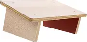 Toilet Stool Wooden Footstool Slip Small Step Stool for Bathroom and for Adults and Rustic Oak Finish