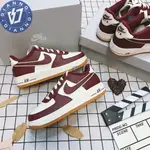 帝安諾-實體店面 NIKE AIR FORCE 1 AF1 GS 焦糖底 酒紅色 紅 皮革 經典 DQ5972-100