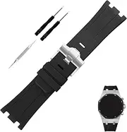 [Topuly] 28mm Rubber Watch Band replacement for Audemars Piguet AP Royal Oak Offshore 15703 15710 15400 26470 26400 28 mm Silicone Strap Wirstband accessories with Buckle for Men and Women
