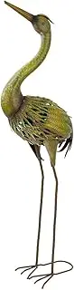 VEWOGARDEN Heron Outdoor Statues Metal Crane Garden Sculptures & Statues for Yard Lawn Patio Pool Outside Decorations, Green