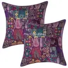 Ethnic Cushion Cover Patchwork Vintage 60 x 60 cm Hippie Sofa Car Pillow Case