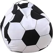 TOKIDNY Soccer Bean Bag Chair Cover Plush Storage Bag for Multifunctional Seat Cushion Decor Easy to Clean Maintain for Playrooms