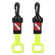 2Pcs Octopuses Mouthpieces Retainer 2nd Stage Regulator Keeper with Spring Clip