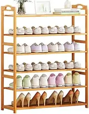 TooToo 6 Tiers Layers Bamboo Shoe Rack Storage Organizer Wooden Shelf Stand Shelves