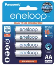 Panasonic Eneloop AA 2000mAh - 4 Pack Batteries Pre-Charged