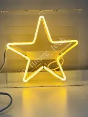 14"x10" Five-pointed Star Neon Sign Acrylic Light Lamp Collection Decor ZS1106