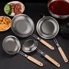 Stainless Steel Fine Mesh Strainer Wood Handle Flour Sieve Kitchen Tools