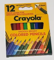 Rare Vintage Crayola Mini Colored Pencils 12 Ct 1987