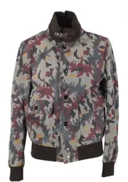 TOM FORD Camouflage Leather Suede Bomber Jacket Coat Size 48 / 38R U.S. Outer...