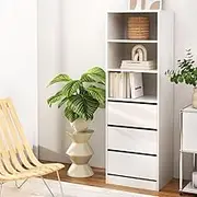 Artiss 3 Chest of Drawers Dresser Tallboy Storage Cabinet 3 Shelves White