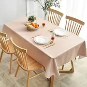 MOTYYA Vinyl Tablecloths Plastic Water Oil Proof Rectangle Table Cloth Cover, Wipeable PVC Table Cloths for Spring Camping Picnic Dining Indoor Outdoor, 140 * 220cm(55" x 86")