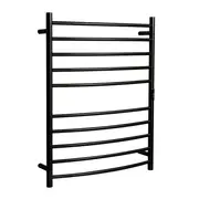 Hotwire 130W 900 x 700mm Gun Metal 10 Bar Curved Round Heated Towel Rail with Timer