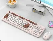 GGP Coffee Punk Color Wireless 2.4G Keyboard And Mouse Combo Ergonomic Design With Long Battery Life