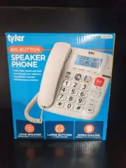 Tyler Big Button Phone, NIB, w/Manual, Model TBBP7-WH, Loud Speaker, Speed Dial