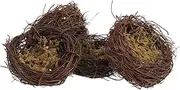 Gogogmee Bird Nest Accessory 4pcs Artificial Large Bird Nest for Rustic Unique Home Decor Garden Decor