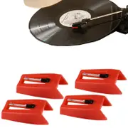 4Pcs Ruby Ceramic Record Player Turntable Phonograph Replacement Stylus Needle Tool Set
