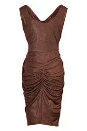 Bedazzle Off Shoulder Dress--MAR-M7888BD