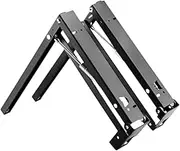 Folpus 2 Pieces Wall Mounted Folding Shoe Bench Brackets Hydraulic Hinges Metal Multifunctional Steel Shoe Changing Stool Hardware