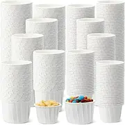 Amyhill 600 Pack Paper Medicine Pill Cups Disposable Treated Souffle Portion Condiment Cups Small Paper Sample Ketchup Containers for Tasting Pills Food Dessert Serving (1,2 oz)